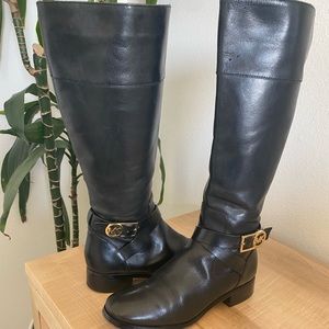 MICHAEL Michael Kors Knee High Leather Boots - Black/7M